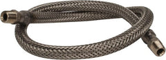 Made in USA - 30" OAL, 3/8" ID, 1,450 Max psi, Flexible Metal Hose Assembly - Exact Tooling
