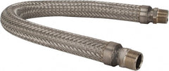 Made in USA - 30" OAL, 1" ID, 580 Max psi, Flexible Metal Hose Assembly - Exact Tooling