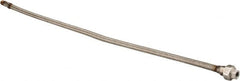 Made in USA - 30" OAL, 1/4" ID, 2,240 Max psi, Flexible Metal Hose Assembly - Exact Tooling