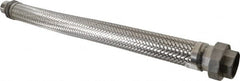 Made in USA - 30" OAL, 1-1/2" ID, 410 Max psi, Flexible Metal Hose Assembly - Exact Tooling