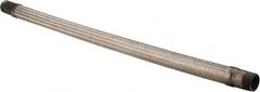 Made in USA - 36" OAL, 1-1/4" ID, 450 Max psi, Flexible Metal Hose Assembly - Exact Tooling