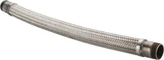 Made in USA - 36" OAL, 2" ID, 450 Max psi, Flexible Metal Hose Assembly - Exact Tooling