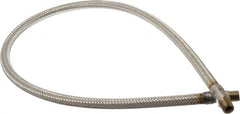 Made in USA - 36" OAL, 1/4" ID, 2,240 Max psi, Flexible Metal Hose Assembly - Exact Tooling