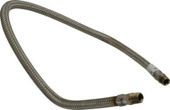 Made in USA - 36" OAL, 3/8" ID, 1,450 Max psi, Flexible Metal Hose Assembly - Exact Tooling