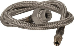 Made in USA - 36" OAL, 1/4" ID, 2,240 Max psi, Flexible Metal Hose Assembly - Exact Tooling