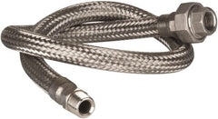 Made in USA - 36" OAL, 1/2" ID, 1,040 Max psi, Flexible Metal Hose Assembly - Exact Tooling