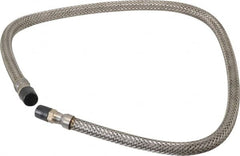 Made in USA - 36" OAL, 1/4" ID, 2,240 Max psi, Flexible Metal Hose Assembly - Exact Tooling