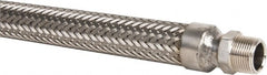 Made in USA - 36" OAL, 3/4" ID, 600 Max psi, Flexible Metal Hose Assembly - Exact Tooling