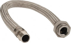 Made in USA - 36" OAL, 1" ID, 580 Max psi, Flexible Metal Hose Assembly - Exact Tooling