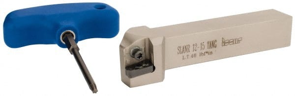 Iscar - SLAN, Right Hand Cut, 3/4" Shank Height x 3/4" Shank Width, Negative Rake Indexable Turning Toolholder - 4-1/2" OAL, LNMX 1506.. Insert Compatibility, Series Heliturn - Exact Tooling