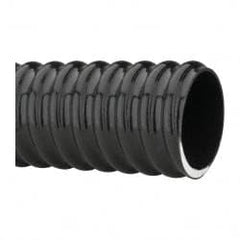 Made in USA - 2" ID, 28 Hg Vac Rating, 70 psi, PVC Vacuum & Duct Hose - 100' Long, Black, 5" Bend Radius, -10°F Min - Exact Tooling