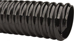 Made in USA - 2-1/2" ID, 28 Hg Vac Rating, 65 psi, PVC Vacuum & Duct Hose - 100' Long, Black, 7" Bend Radius, -10°F Min - Exact Tooling