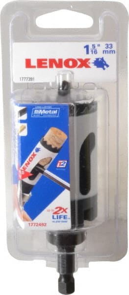 Lenox - 1-5/16" Diam, 1-1/2" Cutting Depth, Hole Saw - Bi-Metal Saw, Toothed Edge - Exact Tooling