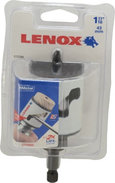 Lenox - 1-11/16" Diam, 1-1/2" Cutting Depth, Hole Saw - Bi-Metal Saw, Toothed Edge - Exact Tooling