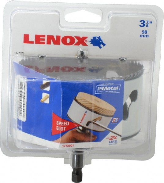 Lenox - 3-7/8" Diam, 1-1/2" Cutting Depth, Hole Saw - Bi-Metal Saw, Toothed Edge - Exact Tooling