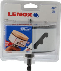 Lenox - 4-1/4" Diam, 1-1/2" Cutting Depth, Hole Saw - Bi-Metal Saw, Toothed Edge - Exact Tooling