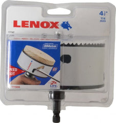 Lenox - 4-1/2" Diam, 1-1/2" Cutting Depth, Hole Saw - Bi-Metal Saw, Toothed Edge - Exact Tooling
