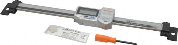 Mitutoyo - 0 to 6 Inch, 0.01mm Resolution Horizontal Electronic Linear Scale - 0.001 Inch Accuracy, Data Output, SR44 Battery - Exact Tooling