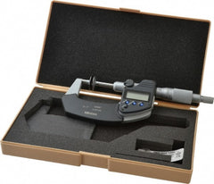 Mitutoyo - 0 to 1 Inch, Ratchet Stop Thimble, IP54 Water Resistance, Electronic Disc Micrometer - 0.0002 Inch Accuracy, 20mm Disc, 0.00005 Inch Resolution - Exact Tooling