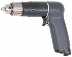 Ingersoll-Rand - 1/4" Keyed Chuck - Pistol Grip Handle, 3,100 RPM, 20 CFM, 0.51 hp, 90 psi - Exact Tooling