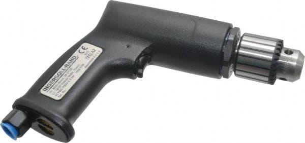 Ingersoll-Rand - 3/8" Keyed Chuck - Pistol Grip Handle, 2,100 RPM, 19 CFM, 0.5 hp, 90 psi - Exact Tooling