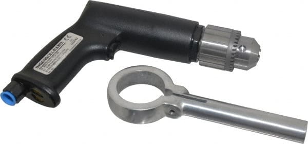 Ingersoll-Rand - 1/2" Keyed Chuck - Pistol Grip Handle, 950 RPM, 19 CFM, 0.5 hp, 90 psi - Exact Tooling