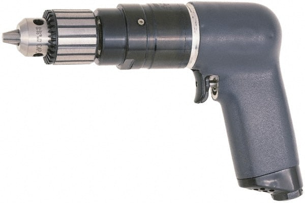 Ingersoll-Rand - 3/8" Keyed Chuck - Pistol Grip Handle, 1,400 RPM, 25 CFM, 0.75 hp, 90 psi - Exact Tooling