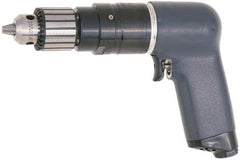 Ingersoll-Rand - 3/8" Keyed Chuck - Pistol Grip Handle, 1,400 RPM, 25 CFM, 0.75 hp, 90 psi - Exact Tooling