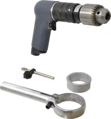 Ingersoll-Rand - 1/2" Keyed Chuck - Pistol Grip Handle, 600 RPM, 25 CFM, 0.75 hp, 90 psi - Exact Tooling