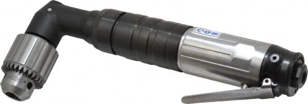 Ingersoll-Rand - 1/2" Keyed Chuck - Right Angle Handle, 600 RPM, 26 CFM, 0.75 hp, 90 psi - Exact Tooling