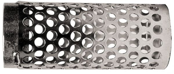 Dixon Valve & Coupling - 4" Hose, Round Hole-Long Body Strainer - Plated Steel - Exact Tooling