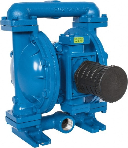 SandPIPER - 1" NPT, Metallic, Air Operated Diaphragm Pump - Buna-N Diaphragm, Aluminum Housing - Exact Tooling