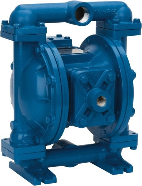 SandPIPER - 1" NPT, Metallic, Air Operated Diaphragm Pump - PTFE Diaphragm, Aluminum Housing - Exact Tooling