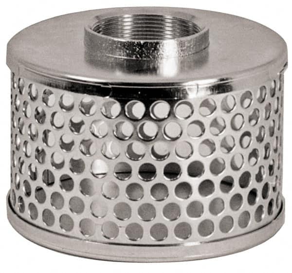 Kuriyama of America - 2" Hose, Round Hole Strainer - Plated Steel - Exact Tooling
