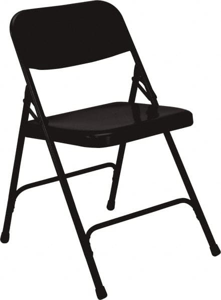 NPS - 18-1/4" Wide x 20-1/4" Deep x 29-1/2" High, Steel Standard Folding Chair - Black - Exact Tooling