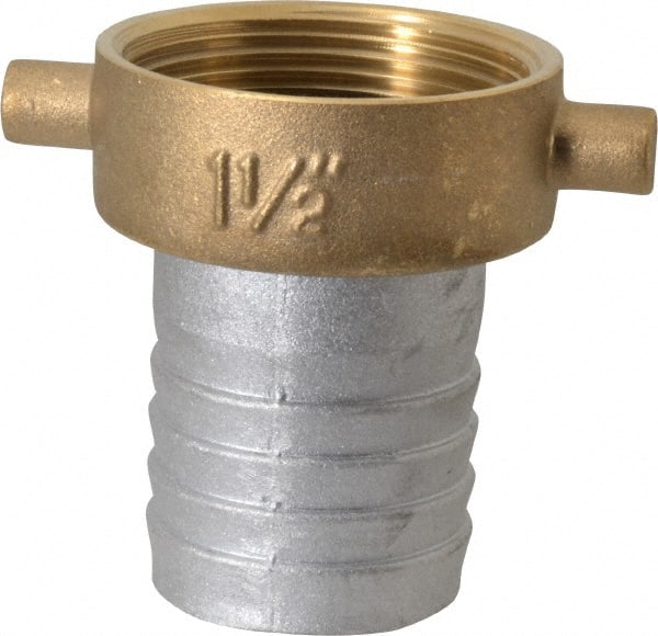 Dixon Valve & Coupling - 1-1/2" Aluminum/Brass Suction Female Coupling - Short Shank - Exact Tooling