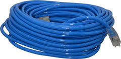 Southwire - Power Cords; Cord Type: Extension Cord ; Overall Length (Feet): 100 ; Cord Color: Blue ; Amperage: 15 ; Voltage: 125 VAC ; Wire Gauge/Number of Conductors: 12/3 - Exact Tooling