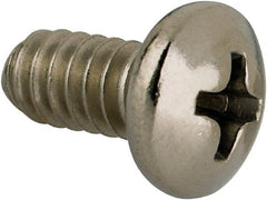 Value Collection - #10-24 UNC, 3/8" Length Under Head Phillips Drive Machine Screw - Pan Head, Grade 316 Stainless Steel, Uncoated, Without Washer - Exact Tooling