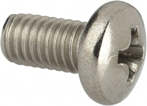 Value Collection - #10-32 UNF, 3/8" Length Under Head Phillips Drive Machine Screw - Pan Head, Grade 316 Stainless Steel, Uncoated, Without Washer - Exact Tooling