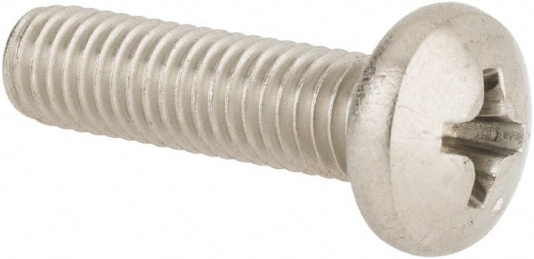 Value Collection - #10-32 UNF, 3/4" Length Under Head Phillips Drive Machine Screw - Pan Head, Grade 316 Stainless Steel, Uncoated, Without Washer - Exact Tooling