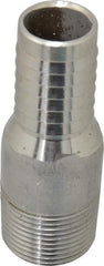 Dixon Valve & Coupling - 1" Pipe ID, Threaded Combination Nipple for Hoses - Male NPT, 316 Stainless Steel - Exact Tooling