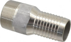 Dixon Valve & Coupling - 1-1/2" Pipe ID, Threaded Combination Nipple for Hoses - Male NPT, 316 Stainless Steel - Exact Tooling