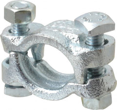 Dixon Valve & Coupling - 1-1/8 to 1-3/16" OD, Double Bolt Iron Clamp - Plated Malleable Iron - Exact Tooling