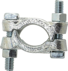 Dixon Valve & Coupling - 1-3/16 to 1-3/8" OD, Double Bolt Iron Clamp - Plated Malleable Iron - Exact Tooling