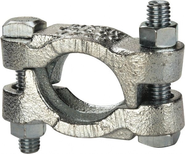Dixon Valve & Coupling - 1-7/16 to 1-17/32" OD, Double Bolt Iron Clamp - Plated Malleable Iron - Exact Tooling