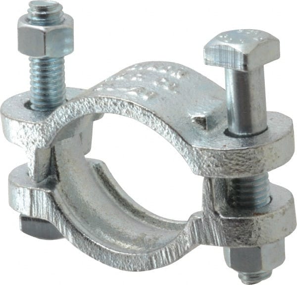 Dixon Valve & Coupling - 1-3/4 to 2-3/64" OD, Double Bolt Iron Clamp - Plated Malleable Iron - Exact Tooling