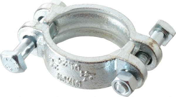 Dixon Valve & Coupling - 2-7/64 to 2-19/64" OD, Double Bolt Iron Clamp - Plated Malleable Iron - Exact Tooling