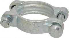 Dixon Valve & Coupling - 2-5/16 to 2-5/8" OD, Double Bolt Iron Clamp - Plated Malleable Iron - Exact Tooling