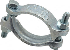 Dixon Valve & Coupling - 2-1/2 to 2-3/4" OD, Double Bolt Iron Clamp - Plated Malleable Iron - Exact Tooling