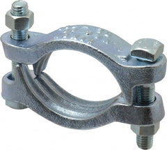 Dixon Valve & Coupling - 2-3/4 to 3-1/16" OD, Double Bolt Iron Clamp - Plated Malleable Iron - Exact Tooling